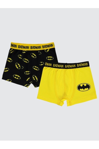 Batman Erkek Çocuk 2'li Boxer Set 2-10 Yaş Sarı Sarı