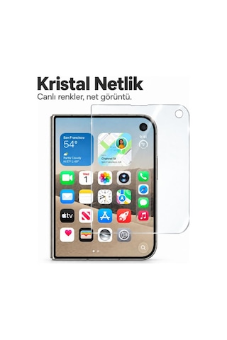 Apple İphone Duo İle Uyumlu Dış Ekran Koruyucu 5.4 İnç A3720 9H Nano Esnek Cam