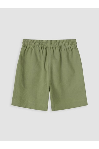 Lcw Comfort Haki Beli Lastikli Keten Karışımlı Kadın Şort