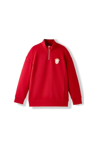 Gsstore Galatasaray Çocuk Yarım Zip Hoodie C252074 Kırmızı