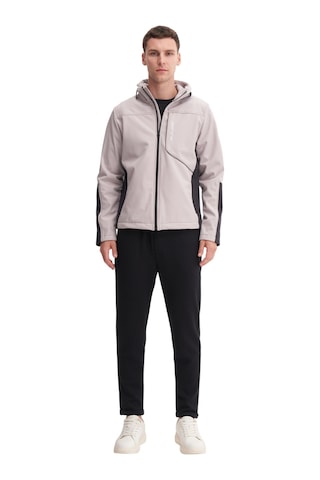 Cazador Erkek Slim Fit Softshell Outdoor Kumaş Mont Gri