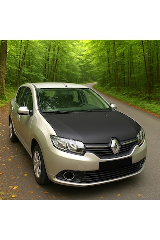 Renault Symbol 2012 2017 Tam Kaput Maskesi Dayanıklı Deri Görünümlü Kaplama Araca Özel Kesim 1 Adet