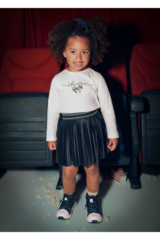 Mayoral Kız Çocuk Pileli Etek 4903 Siyah