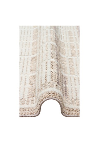 Eko Halı Joy 04 Beige Grey Hav Toz Vermeyen Etnik Desenli Halı Bej 3