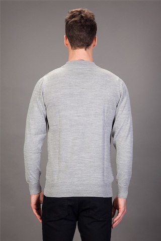 Tudors Slim Fit Dar Kesim Yarım Balıkçı Yaka Düz Erkek Kazak-13640 Gri