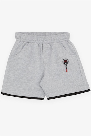 Breeze Girls & Boys Erkek Çocuk Şort Cepli Aksesuarlı 3-7 Yaş, Gri Melanj Gri