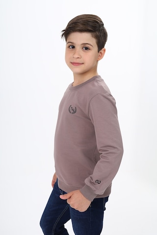 Toontoy Erkek Çocuk Baskılı Sweatshirt Acı Kahverengi