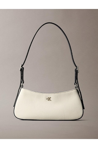 Calvin Klein Kadın Ck Canvas Küçük Omuz Çantası-13353 Beyaz