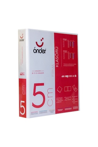Önder Sunum Klasörü 2 Halkalı 50 Mm A4 Beyaz 2005-5