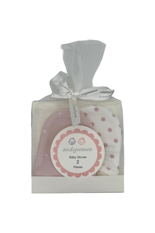 Andywawa Kız Bebek Pembe Yeni Doğan 2'li Eldiven Seti Ac23782 Bej