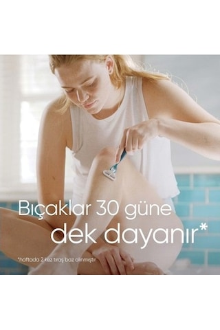 Kadın Tıraş Makinesi, 3 Bıçaklı Ve Kayganlaştırıcı Bant İle