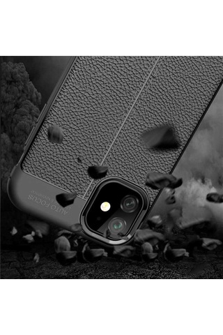 Apple Uyumlu iPhone 11 Kılıf Zore Niss Silikon Kapak-Siyah