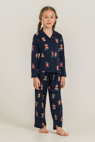 Rolypoly Anne Kız Winter Bear Lacivert Gömlek Pijama Takımı Rp3919-a-v2 Rp3919-a-v2