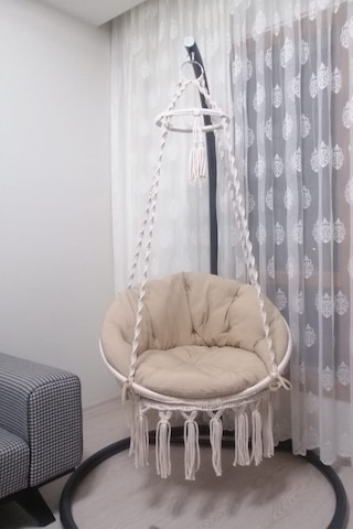 Woodshut Tek Kişilik Makrome Salıncak Mis38003 Naturel