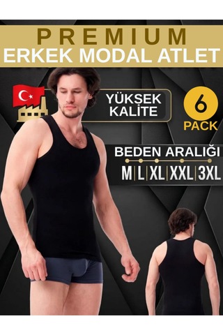 Mercan 6'lı Siyah Modal Atlet - Rahat Ve Premıum, Siyahın Asaleti