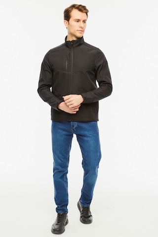 Uniprom Softshell Mont Içi Polarlı Su Ve Rüzgar Geçirmez Pro Model Siyah Erkek Siyah
