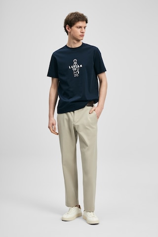 Lufian Sımbad Modern Grafik T- Shirt Lacivert Lacivert 111020307100200 Lacivert