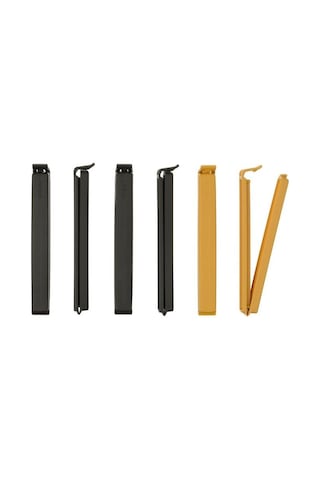 Ikea Bevara Torba Klipsi 6 Adet 14 Cm Sarı-siyah Çok Renkli