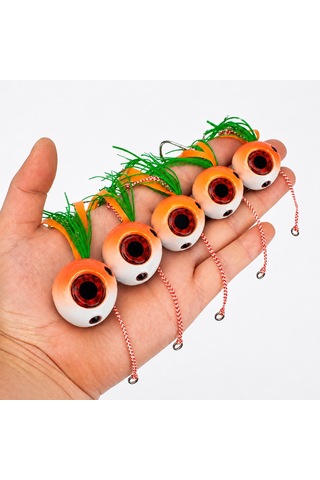 Melek Gözü Kurşun Yeni Nesil Kancalı 150 Gr Turuncu Beyaz