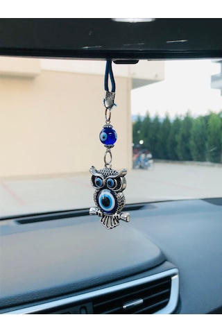 Baykuşlu Metal Araba Nazarlık, Araba Süsü, Metal Aksesuar Süsü