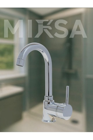 Armut Baston Borulu Banyo Lavabo Bataryası Çeşmesi Musluğu Çift Su Girişli Krom