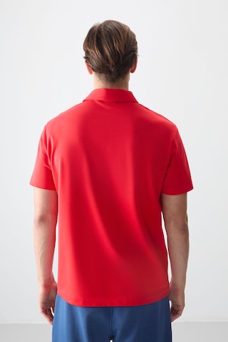 Air Jones Tommy Life Fiesta Pamuklu Kalın Yumuşak Dokulu Polo Yaka Oversize Fit Basic Erkek T- Shirt - 88381 Kirmizi