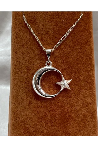 Bayrak Modeli Gümüş Erkek Kolyesi F160020105