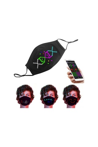 Wezone Bluetooth Bağlantılı Rgb Led Maske - Çok Dilli Yazı & Animasyon Desteği 113 Karakter