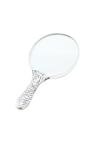 Altın Sepeti GA040 Laleli Gümüş El Aynası Büyük Boy