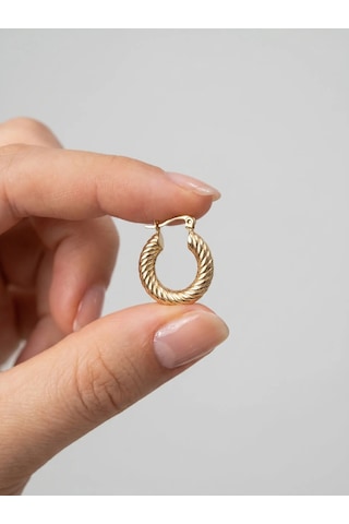 14 Ayar Altın Sarmal Model Küpe