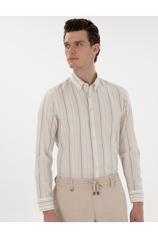 Pierre Cardin Erkek Haki Gömlek Desenli 50305058-vr027 Haki