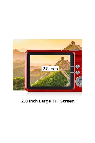 Trendooze Springsun 4k Dijital Kamera 48mp 2.8 İnç Tft Ekran Otomatik Odaklama 16x Dijital Zoom Dahili Flaş 2 Adet Bf