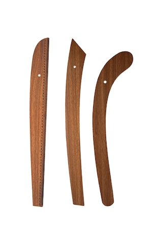 6 Parça Set 3 Lü Modelist Riga Cetvel Seti, Modelist Gönyesi, Pistole Cetvel Ve 150 Cm Mezura Ahşap