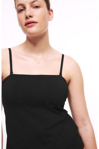 Marks & Spencer Pamuk Karışımlı Sütyenli Straplez Atlet T32005094 Siyah