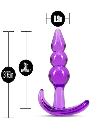 Fastieshop Boğumlu T Anal Plug Mor 9 Cm