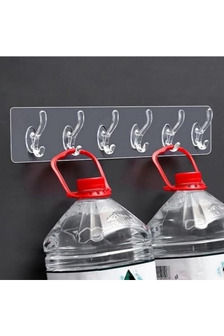 Li Şeffaf Süper Yapışkan Askı Banyo Mutfak Düzenleyici Askı Kendinden Yapışkanlı Çok Renkli