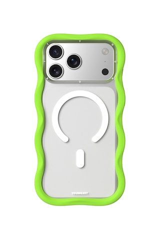 Apple Uyumlu iPhone 17 Pro Max Kılıf M-safe Şarj Özellikli Youngkit Wave Matte Serisi Kapak Yeşil Yeşil