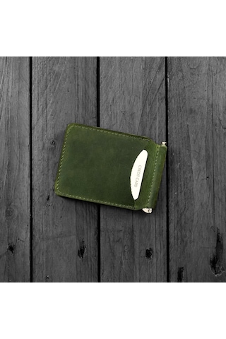 Modica Larga - Hakiki Deri Natürel Para Klipsi Cüzdan 001