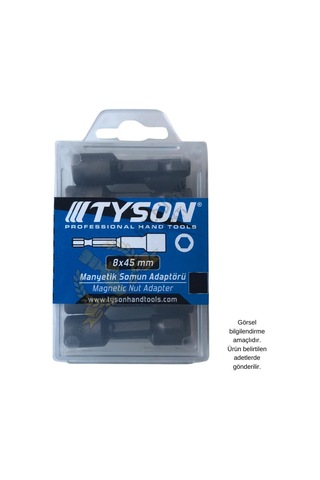 Kupa Tyson Manyetik Somun Sıkma Adaptörü - 8 Mm. - 4.5 Cm. - 2 Adet