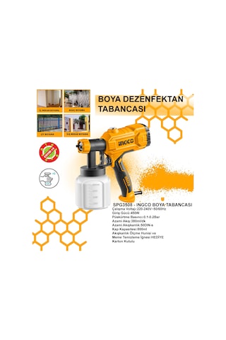 Ingco SPG3508 450W Elektrikli Boya ve Dezenfektan Tabancası