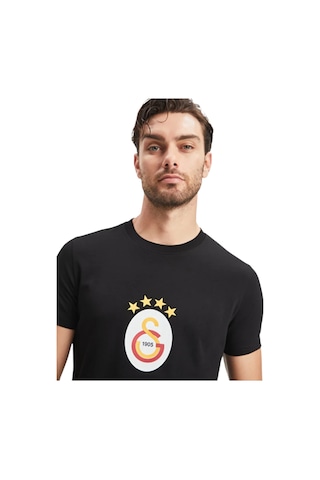 Gsstore Galatasaray Lisanslı Armalı T-shirt Bayrak Ve Lazer Kutu Hediyeli 03-siyah