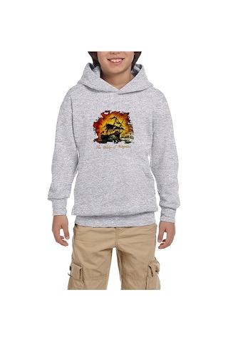 Zepplin Giyim Savatage The Wake of Magellan Gri Çocuk Kapşonlu Sweatshirt Gri