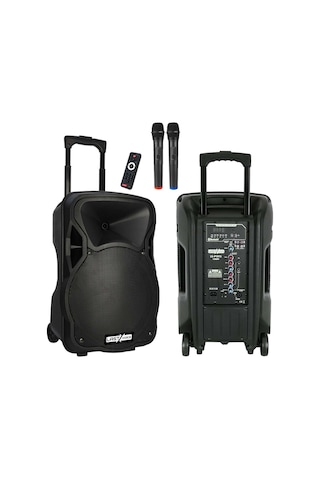 Lastvoice 1200W 15 İNÇ Portatif Şarjlı Mikrofonlu Ekholu Mevlüt Amfisi (LS-P1915EE)