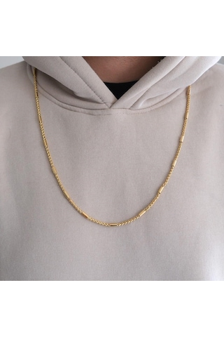 Ferizz Altın Kaplama 3mm - 60cm Unisex Zincir Zn-106
