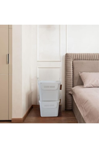 Geseus Motek Mybox 2x30 Litre Kulplu Çok Amaçlı Organizer Saklama Kutusu-mt-35 001