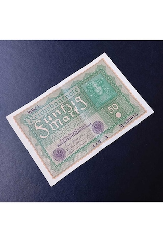 1919 Berlin 50 Mark Ca/çil Eski Yabancı Kağıt Para