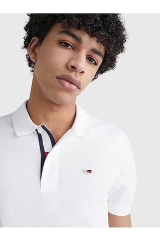 Tommy Hilfiger Tommy Hılfıger Erkek T-shırt Dm0dm15370-ybr Beyaz