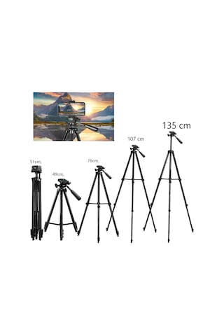 135cm Bleutooth Kumandalı Tripod Projeksiyon Cihazı Uyumlu Tripod