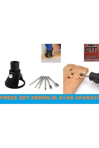 Gravür için Freze Seti+Kanal Açma Sabitleme Aparatı