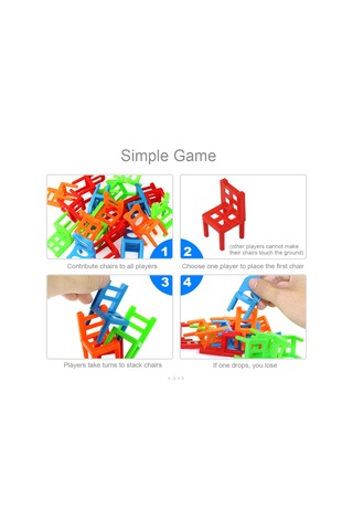 Maiyame 3 Yaş Ve Üstü Çocuklar İçin Plastik Dengeli Sandalye Seti - 18 Adet, Interaktif Oyun Ve Partiler İçin Taşınabilir Diğer